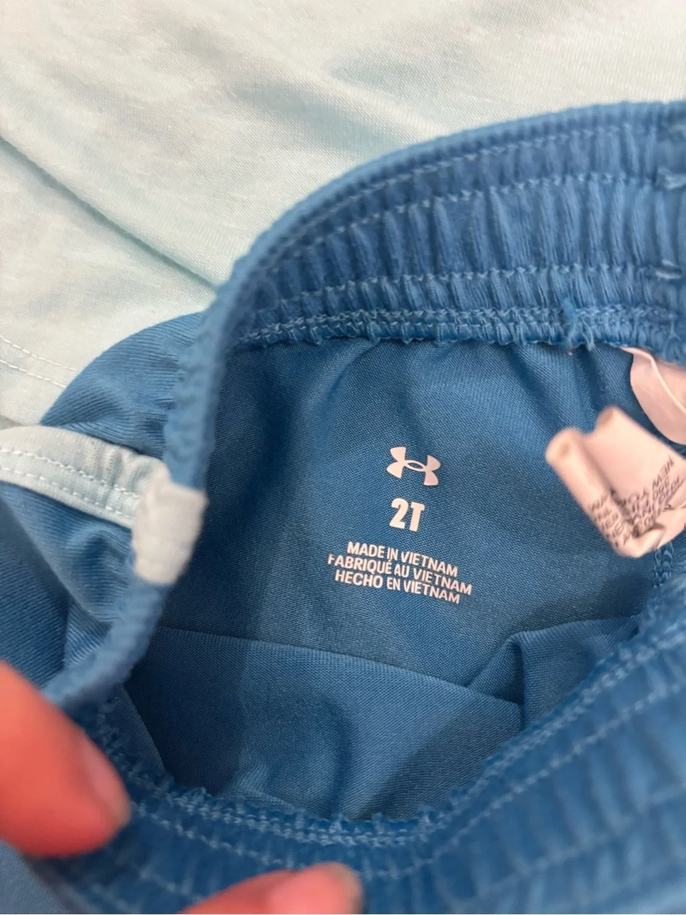Under Armour Girls' Blue Teal Swim Tee & Shorts Set 2T